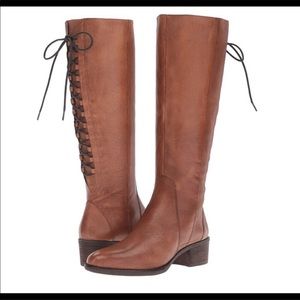 Steve Madden leather cognac boots